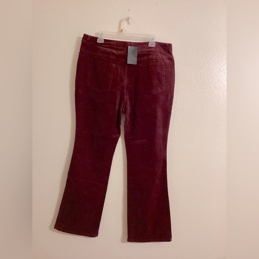 Curations Jeans Maroon Corduroy NWT